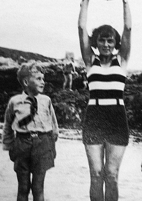 Young Colin and his Mum.